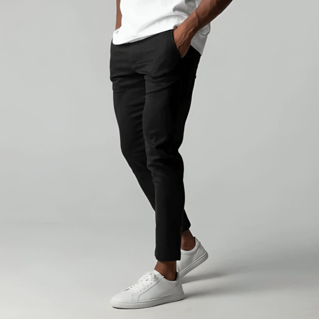 Finn - Heren Chino Broek Stretch Casual Smart met Tapered Pasvorm
