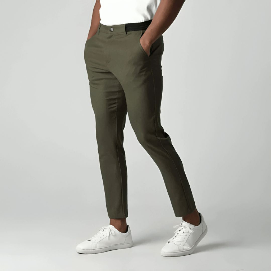 Finn - Heren Chino Broek Stretch Casual Smart met Tapered Pasvorm