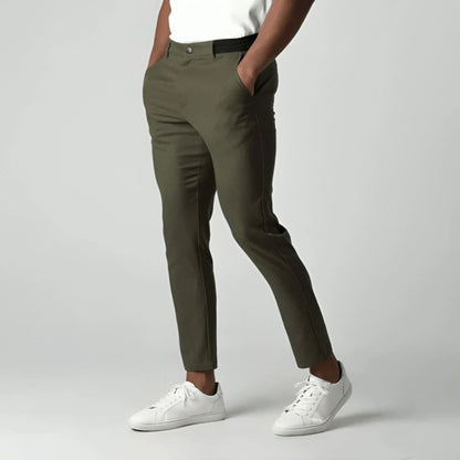 Finn - Heren Chino Broek Stretch Casual Smart met Tapered Pasvorm