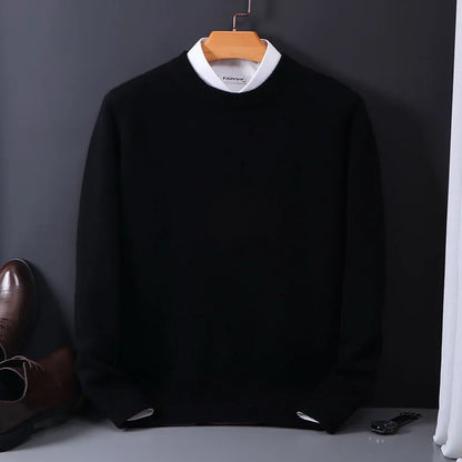 Finn - Heren Gebreide Trui Cashmere Stijl met Ronde Hals voor de Herfst
