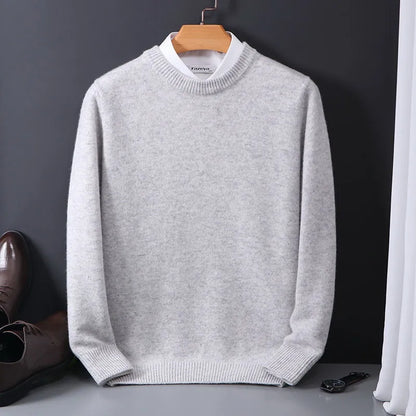 Finn - Heren Gebreide Trui Cashmere Stijl met Ronde Hals voor de Herfst