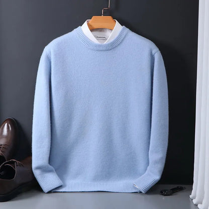 Finn - Heren Gebreide Trui Cashmere Stijl met Ronde Hals voor de Herfst