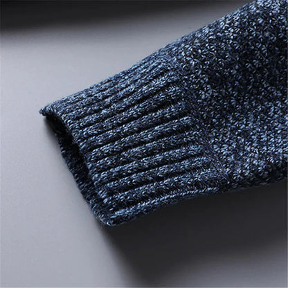 Finn - Heren Gebreide Trui met Kwart Rits Kraag en Smart Casual Look