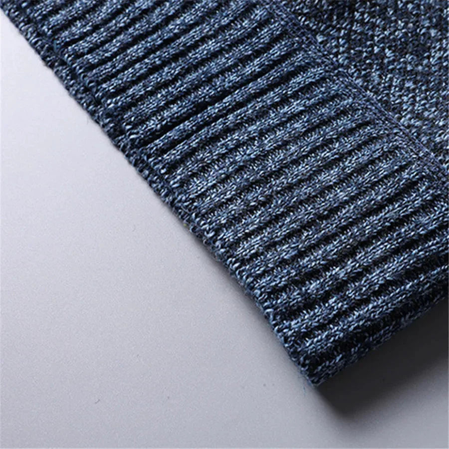 Finn - Heren Gebreide Trui met Kwart Rits Kraag en Smart Casual Look