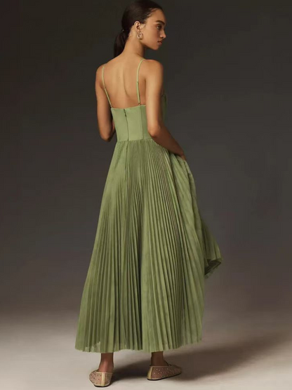 Floor - Elegante Bruiloft Gastenjurk Dames met Bustier en Geplooide Rok