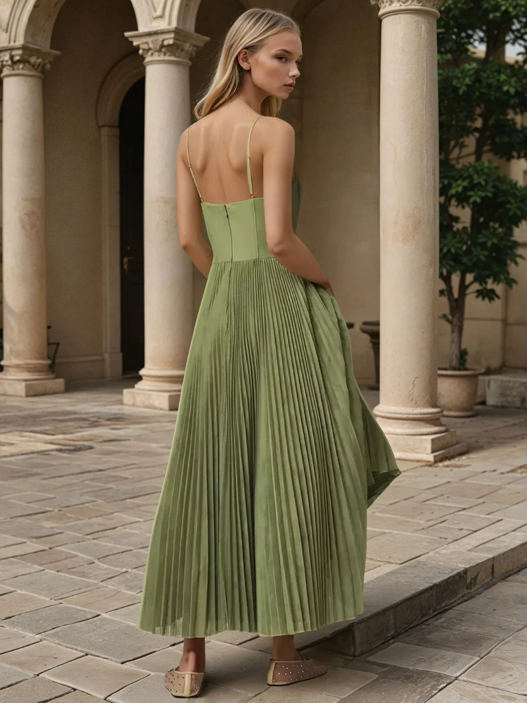 Floor - Elegante Bruiloft Gastenjurk Dames met Bustier en Geplooide Rok