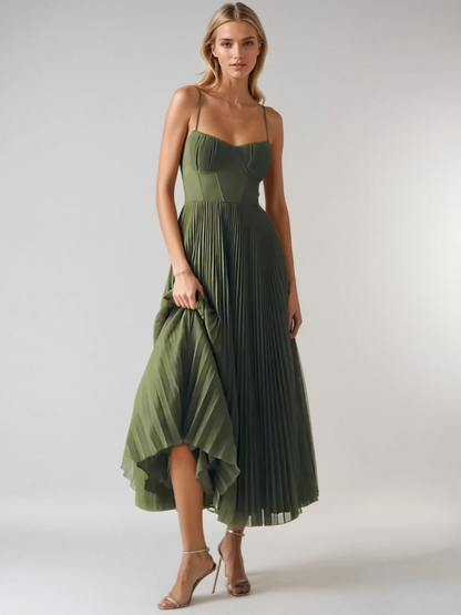 Floor - Elegante Bruiloft Gastenjurk Dames met Bustier en Geplooide Rok