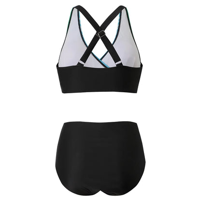 Floor - Moderne Bikini Set Dames met Gekruiste Halternek en Hoge Taille