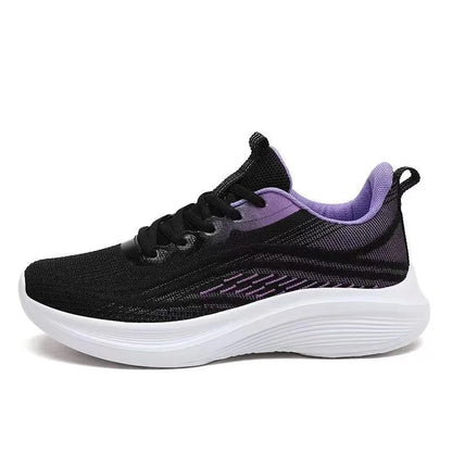 Sneakers Dames - Sportief Design met Gekleurde Hieldetail | Casual
