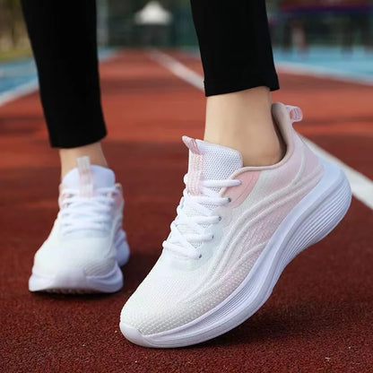 Sneakers Dames - Sportief Design met Gekleurde Hieldetail | Casual