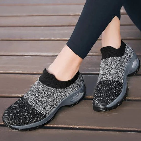 Sneakers Dames - Sok Sneaker met Luchtkamer en Dikke Zool | Zomer
