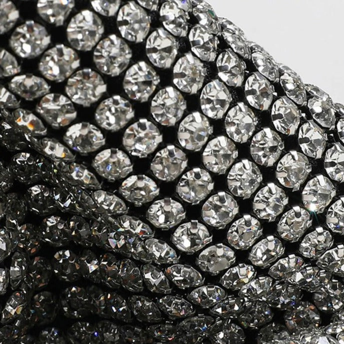 Tas Dames - Volledig Bedekte Strass Mini Bag met Dubbele Handgreep | Glamour