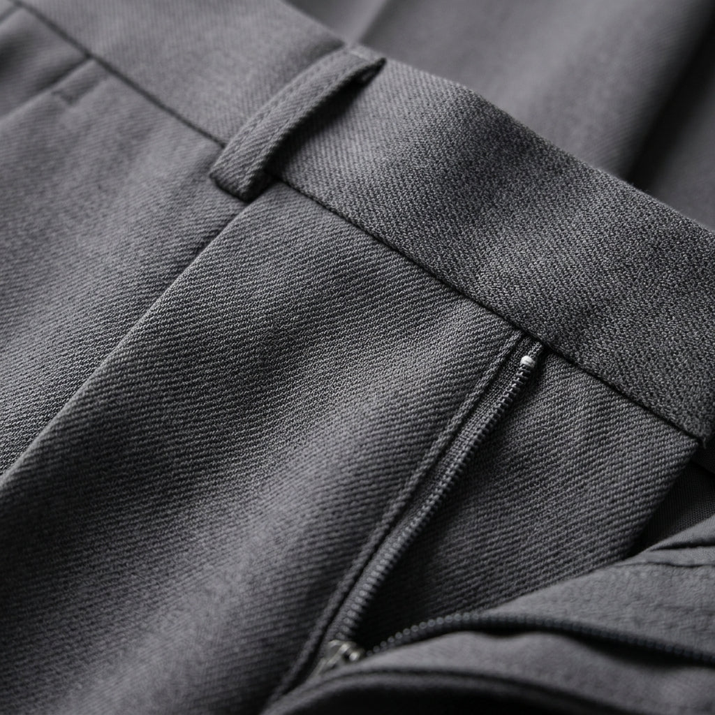 Gijs - Heren Pantalon Net met Rechte Pijp en Geplooide Voorkant