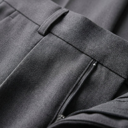 Gijs - Heren Pantalon Net met Rechte Pijp en Geplooide Voorkant