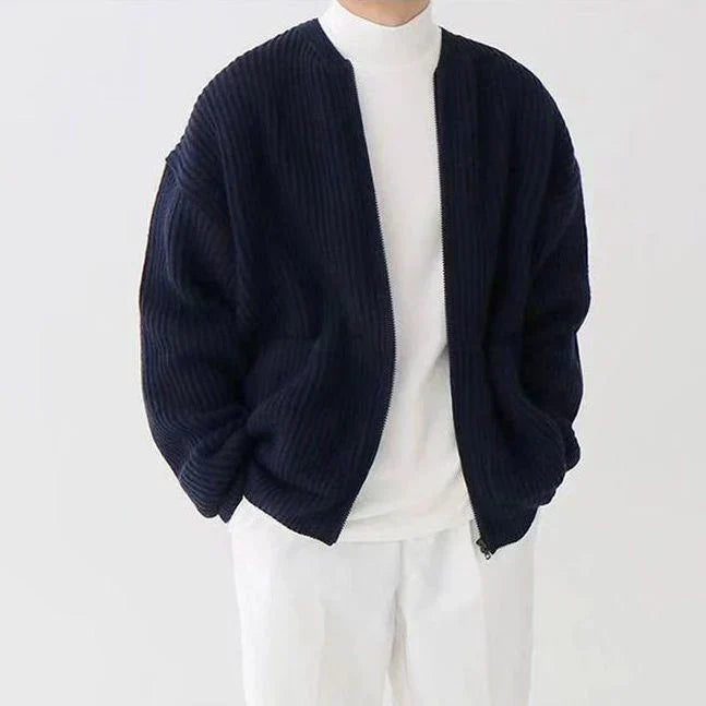 Gijs - Heren Gebreid Vest Casual Smart met Ronde Hals en Steekzakken