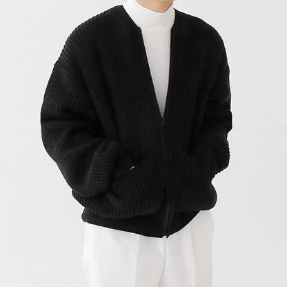 Gijs - Heren Gebreid Vest Casual Smart met Ronde Hals en Steekzakken