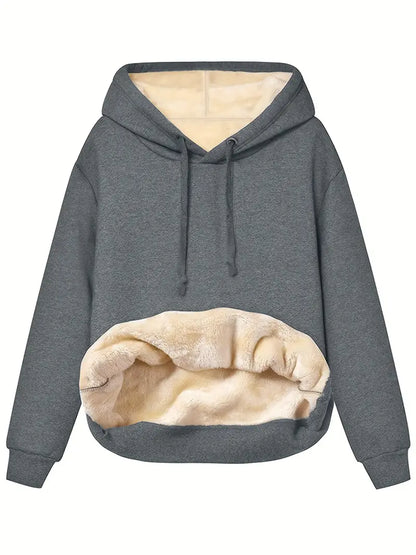 Gijs - Heren Winter Hoodie Fleece Stijl met Gevoerde Capuchon en Buidelzak