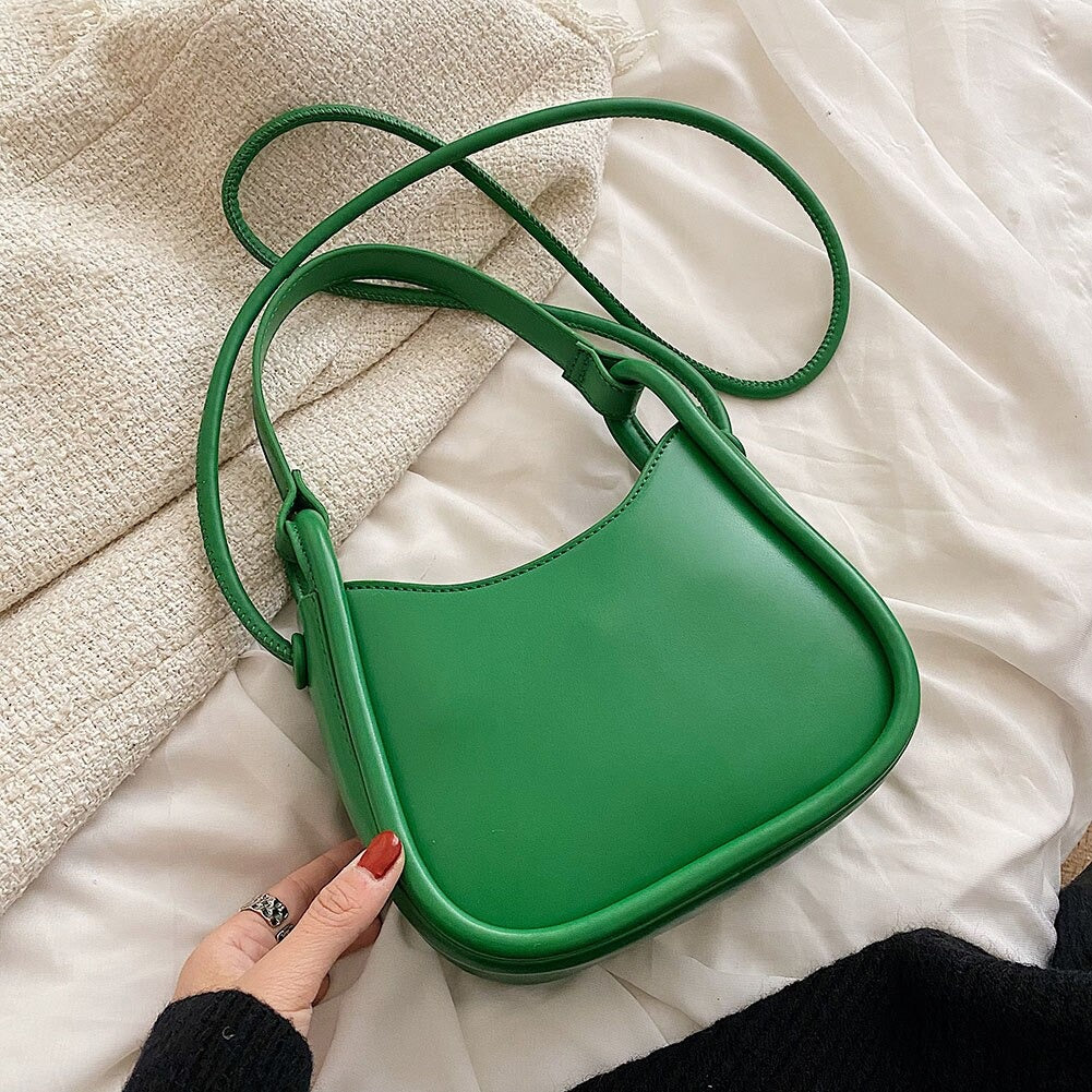 Tas Dames - Klein Halvemaanvormig Model met Knoopdetail | Casual