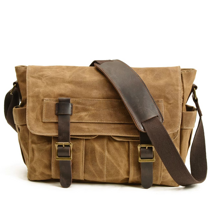 Tas Heren - Stoere Messenger met Dubbele Gesp en Brede Schouderband | Klassiek