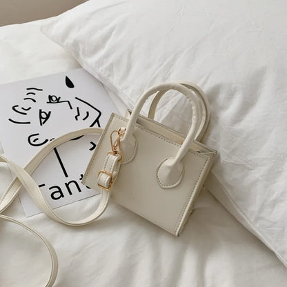 Tas Dames - Mini Handtas met Dubbel Handvat en Schouderriem | Chique