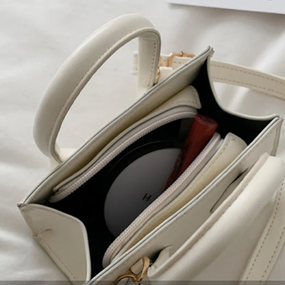 Tas Dames - Mini Handtas met Dubbel Handvat en Schouderriem | Chique