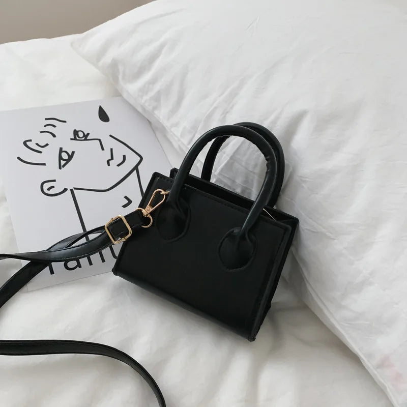 Tas Dames - Mini Handtas met Dubbel Handvat en Schouderriem | Chique