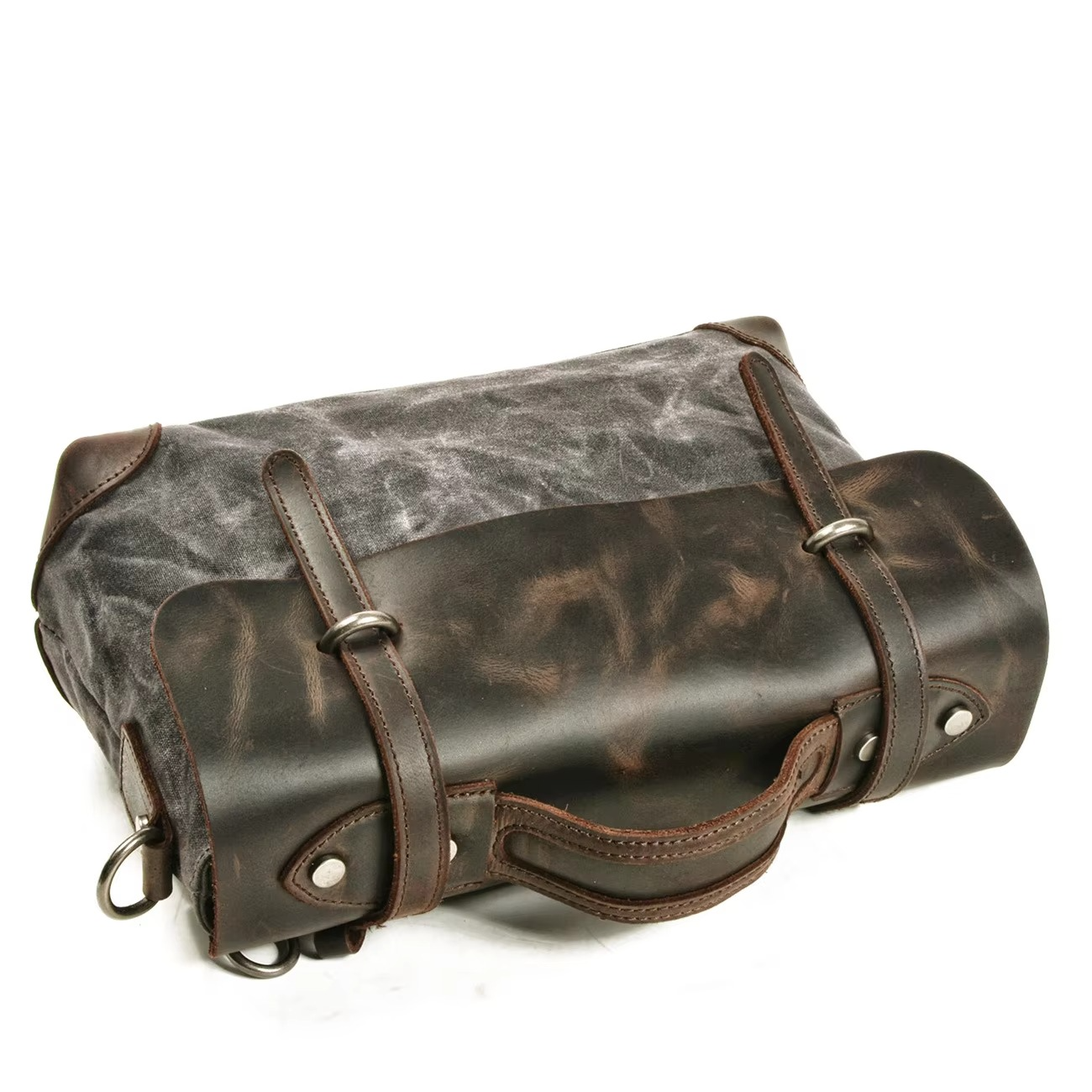 Tas Heren - Vintage Messenger met Flapklep en Topgreep | Casual