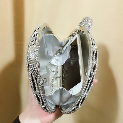 Tas Dames - Kristallen Avondtasje Tijger met Ketting | Opvallend