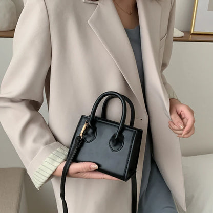 Tas Dames - Mini Handtas met Dubbel Handvat en Schouderriem | Chique