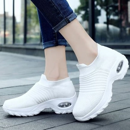Sneakers Dames - Sok Sneaker met Luchtkamer en Dikke Zool | Zomer