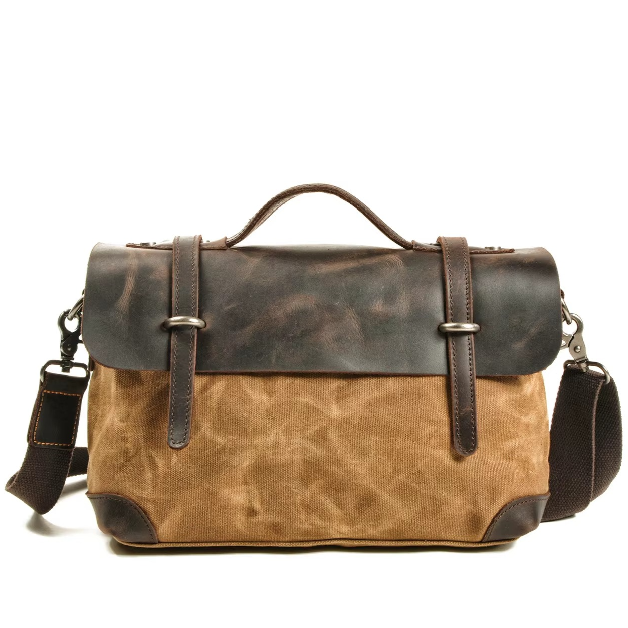Tas Heren - Vintage Messenger met Flapklep en Topgreep | Casual