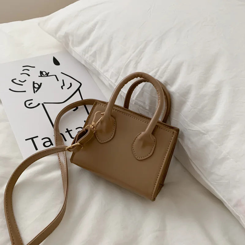 Tas Dames - Mini Handtas met Dubbel Handvat en Schouderriem | Chique