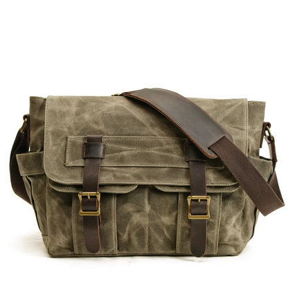 Tas Heren - Stoere Messenger met Dubbele Gesp en Brede Schouderband | Klassiek