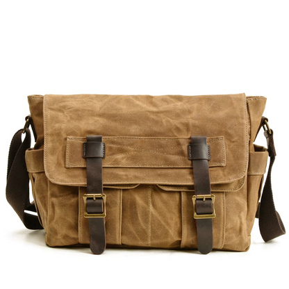 Tas Heren - Stoere Messenger met Dubbele Gesp en Brede Schouderband | Klassiek