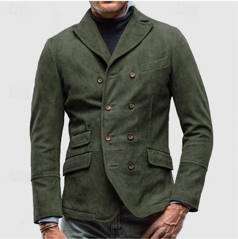 Blazer Heren - Dubbel Breasted met Revers Kraag | Elegant
