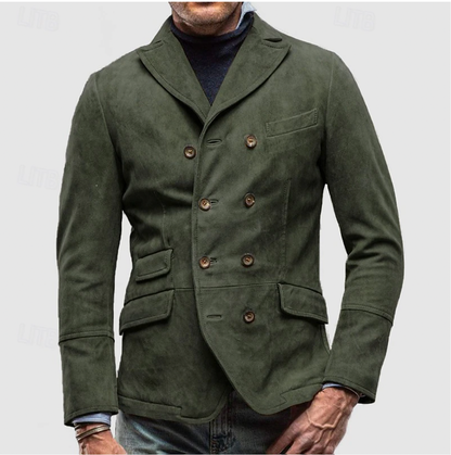 Blazer Heren - Dubbel Breasted met Revers Kraag | Elegant