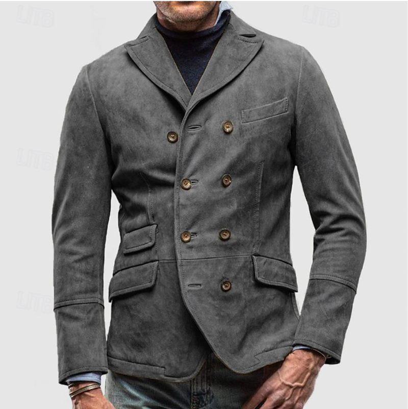 Blazer Heren - Dubbel Breasted met Revers Kraag | Elegant
