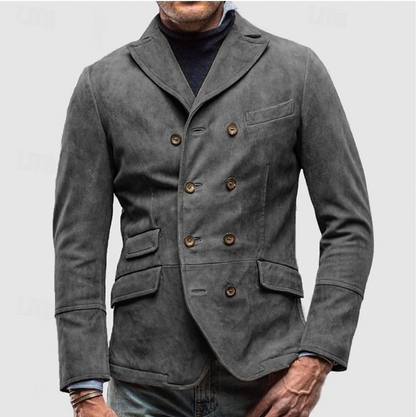 Blazer Heren - Dubbel Breasted met Revers Kraag | Elegant