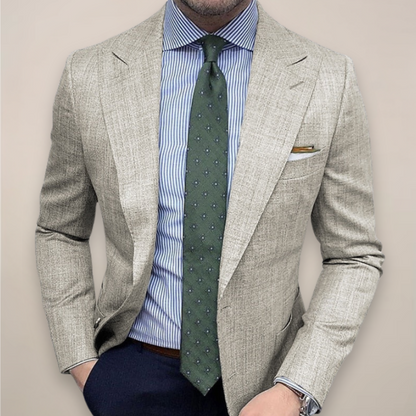 Blazer Heren - Slim Fit met Klassieke Revers en Pochet | Elegant