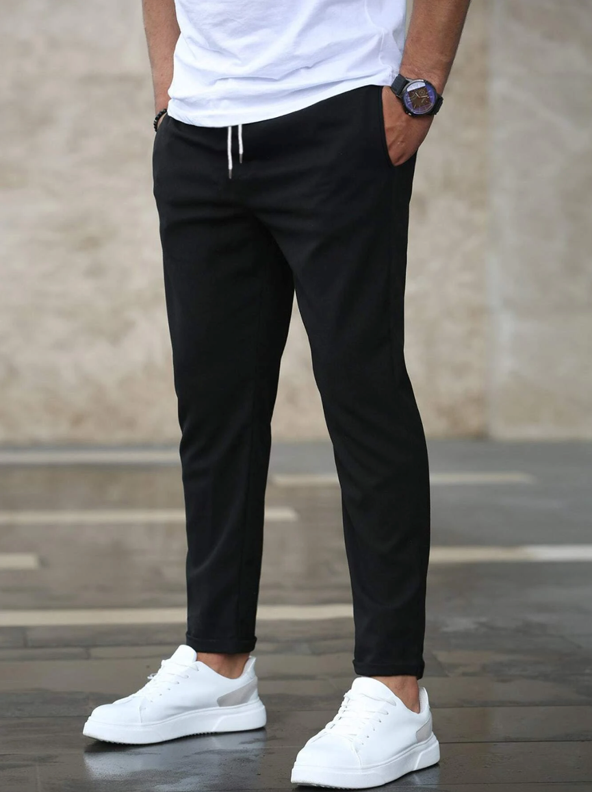 Broek Heren - Slim Tapered Fit met Elastische Taille | Rekbaar