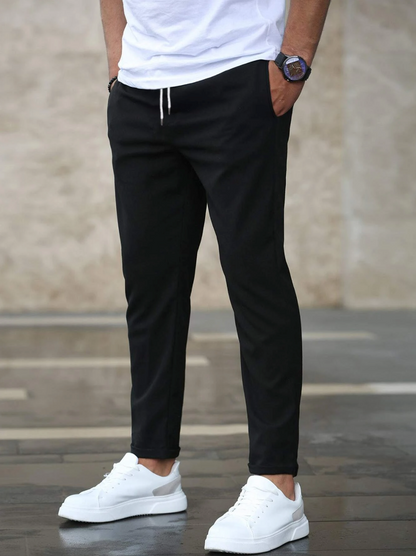 Broek Heren - Slim Tapered Fit met Elastische Taille | Rekbaar