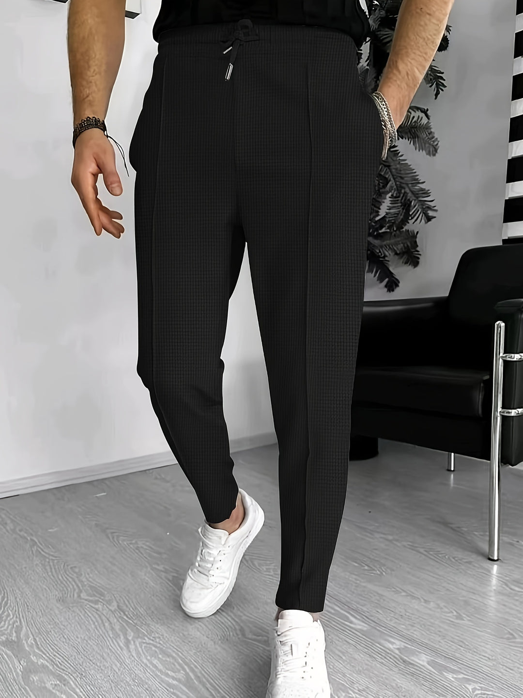 Pantalon Heren - Veelzijdig Elastische Taille met Trekkoord en Persvouw | Licht