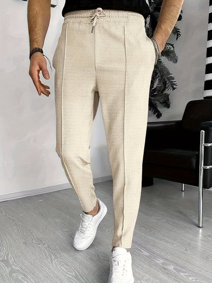 Pantalon Heren - Veelzijdig Elastische Taille met Trekkoord en Persvouw | Licht