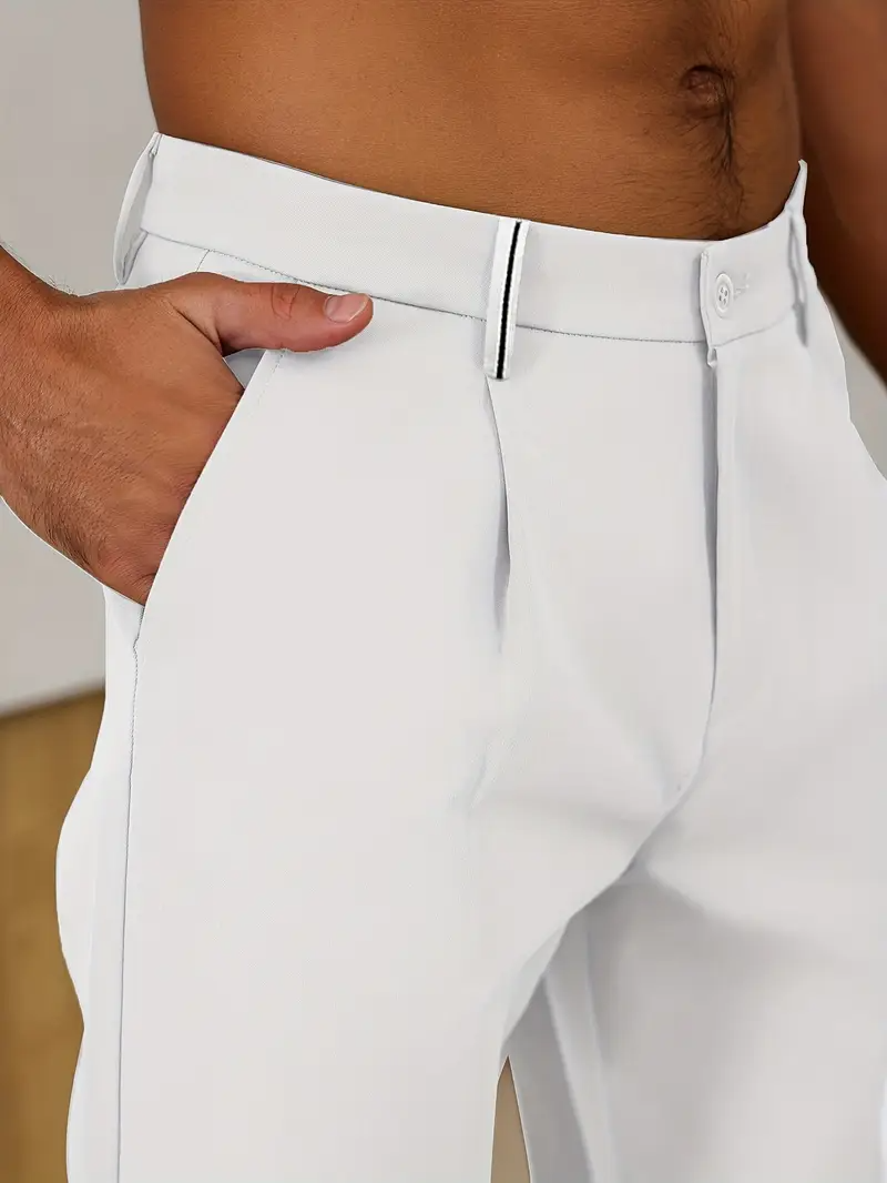Pantalon Heren - Slim Fit met Hoge Taille en Knoopsluiting | Klassiek