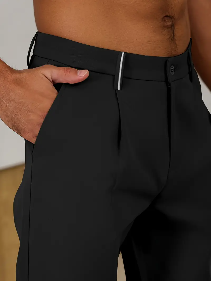 Pantalon Heren - Slim Fit met Hoge Taille en Knoopsluiting | Klassiek