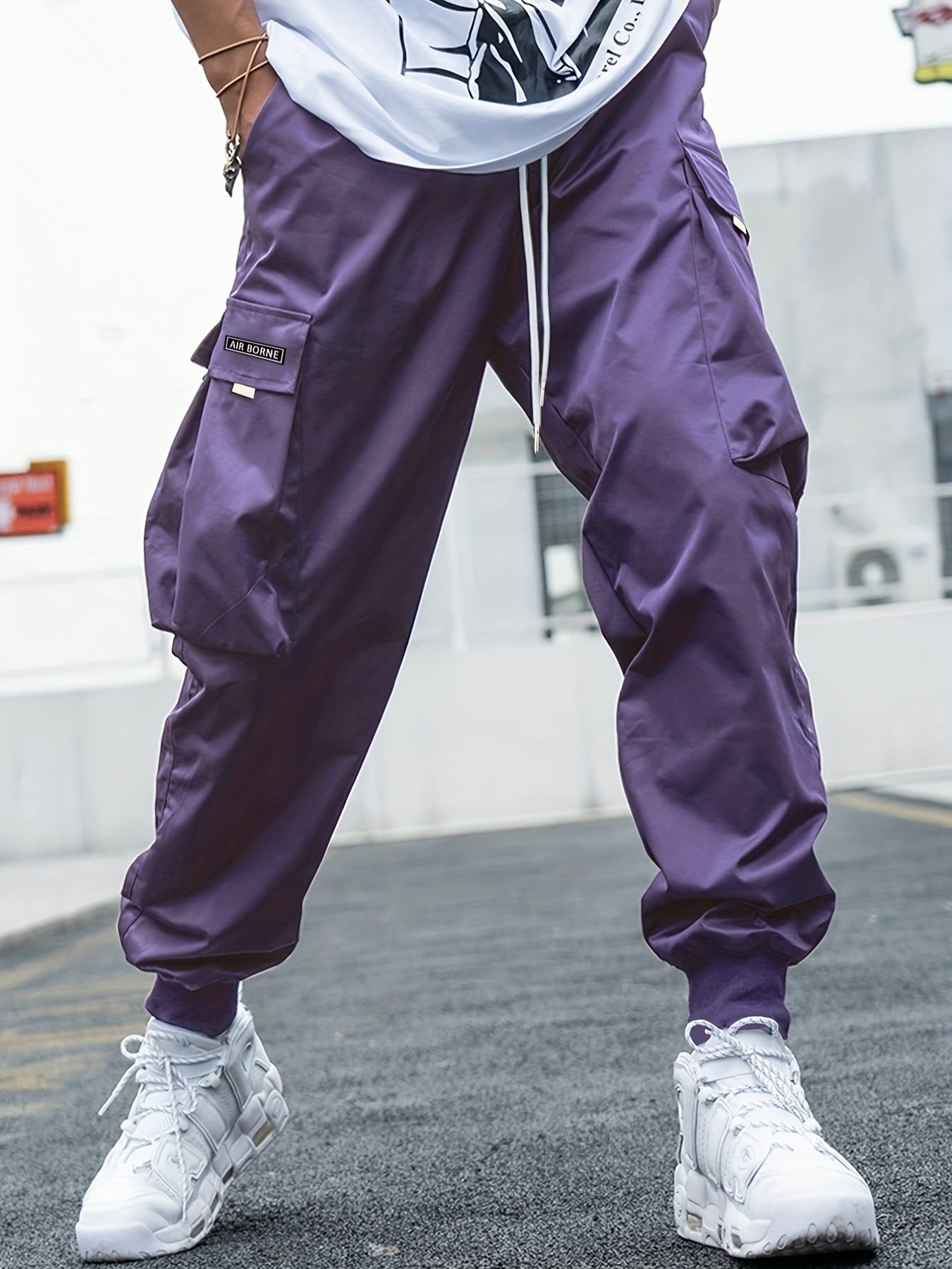 Broek Heren - Cargo Stijl met Zijvakken en Ribboorden | Casual