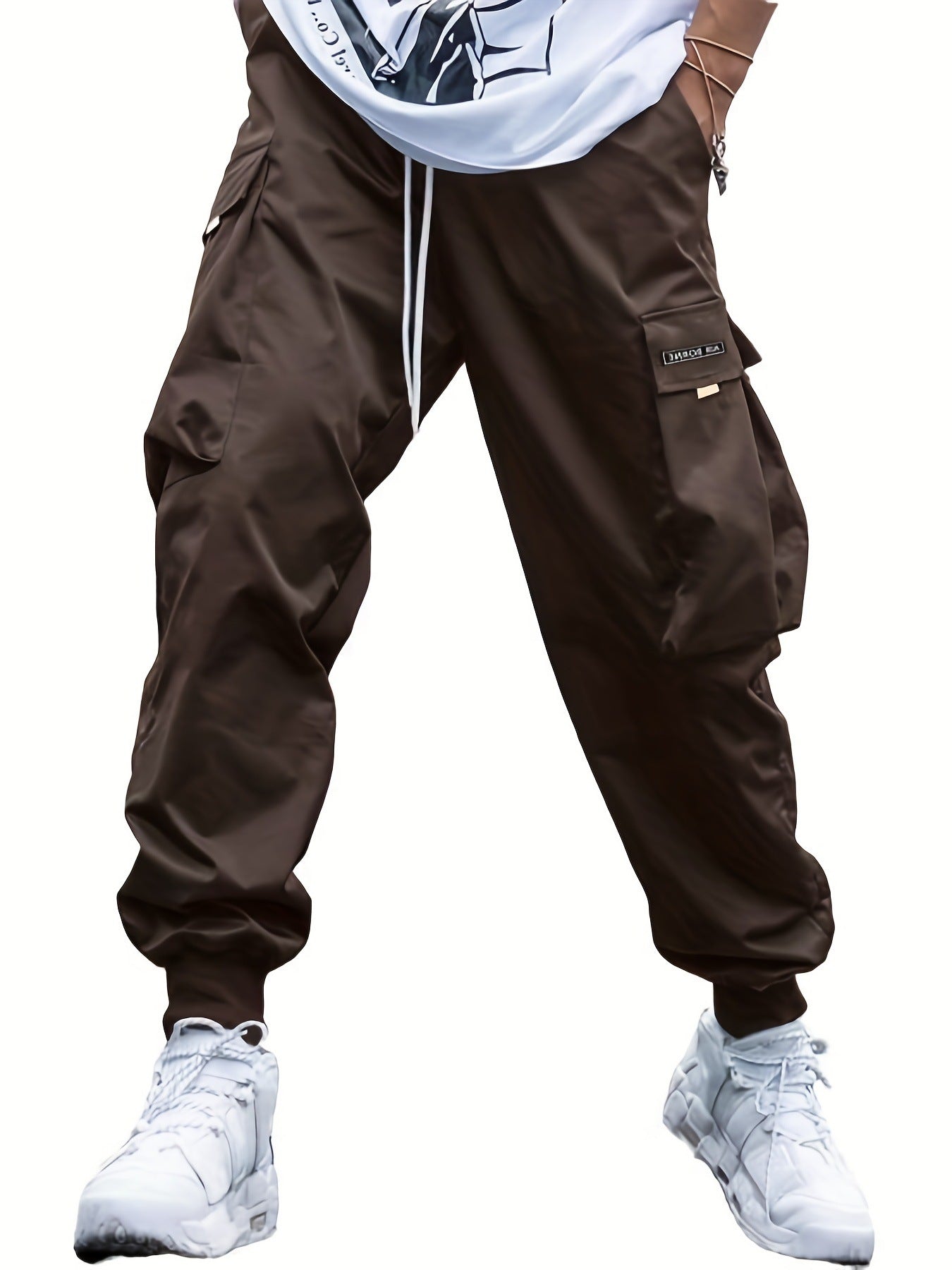 Broek Heren - Cargo Stijl met Zijvakken en Ribboorden | Casual