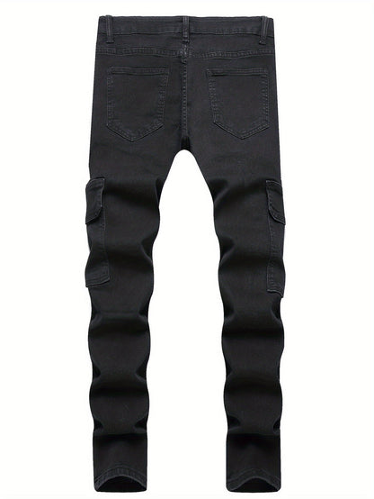 Jeans Heren - Skinny Fit met Zijzakken en Kniepanelen | Urban