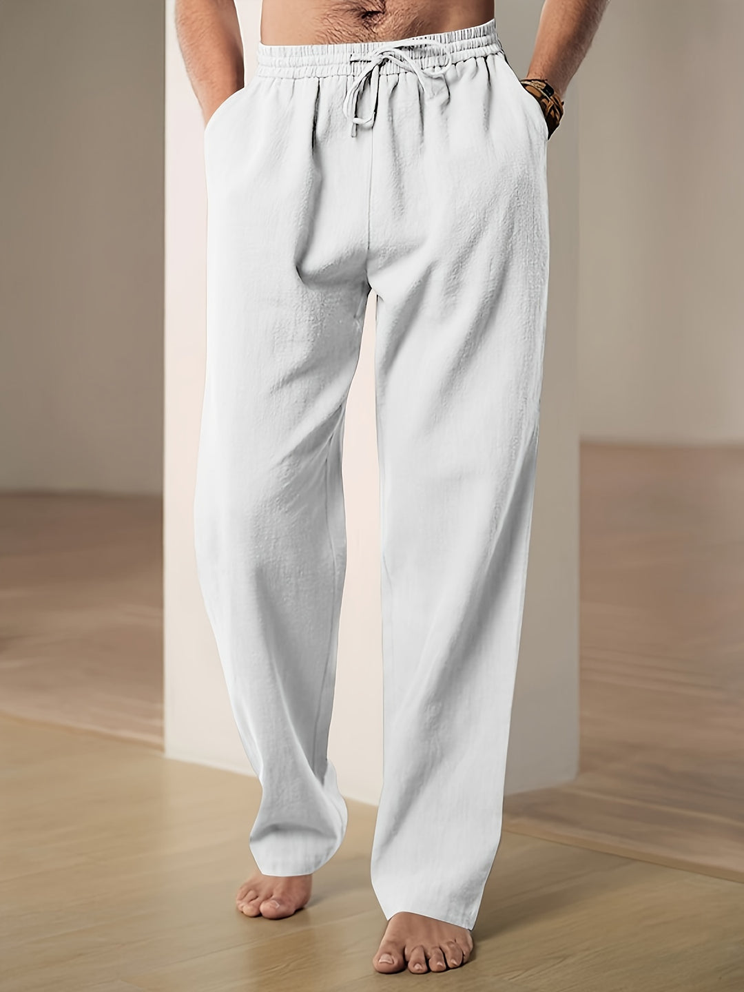 Broek Heren - Wijde Zomerbroek met Elastische Trekkoord | Casual