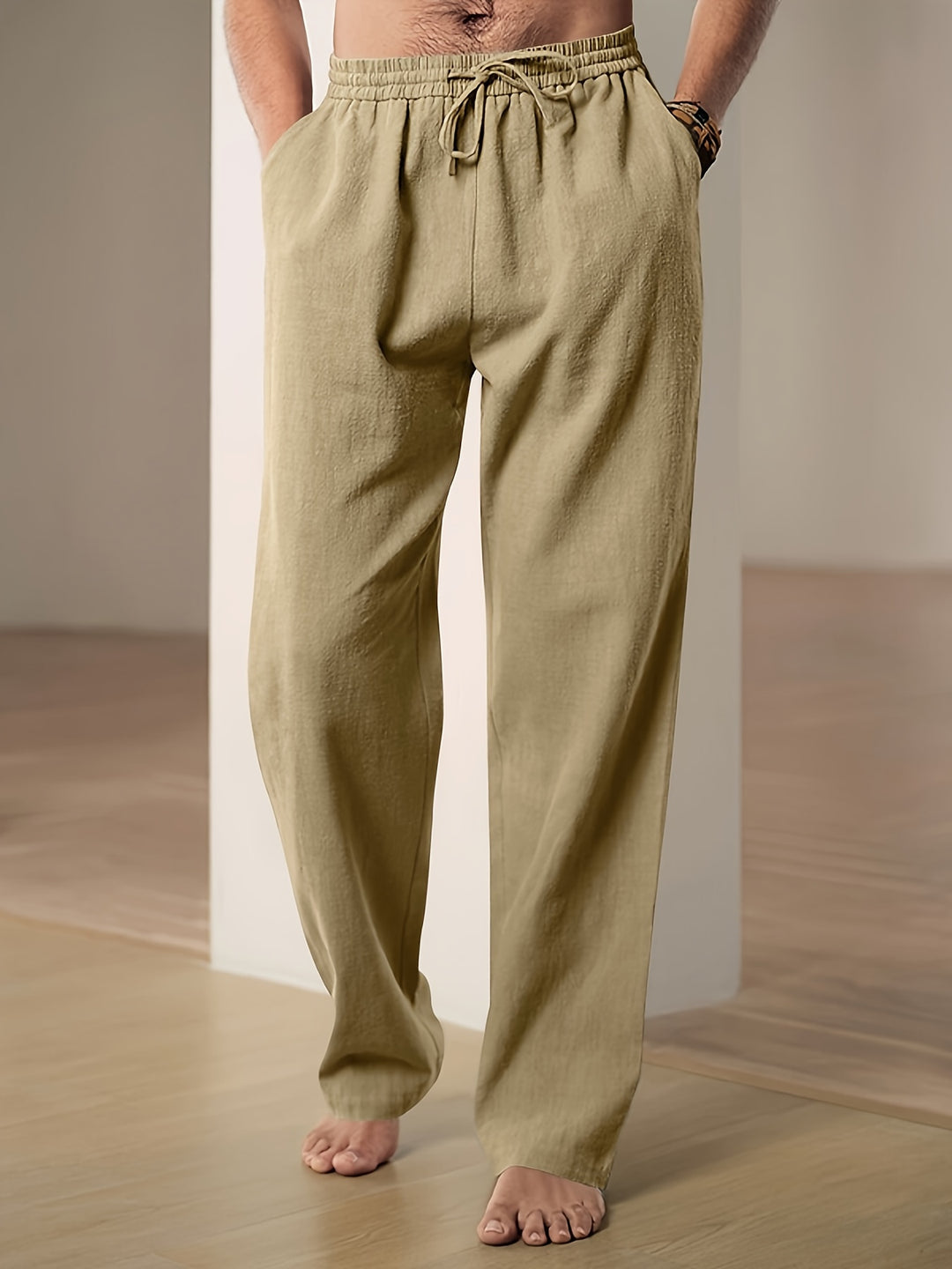 Broek Heren - Wijde Zomerbroek met Elastische Trekkoord | Casual